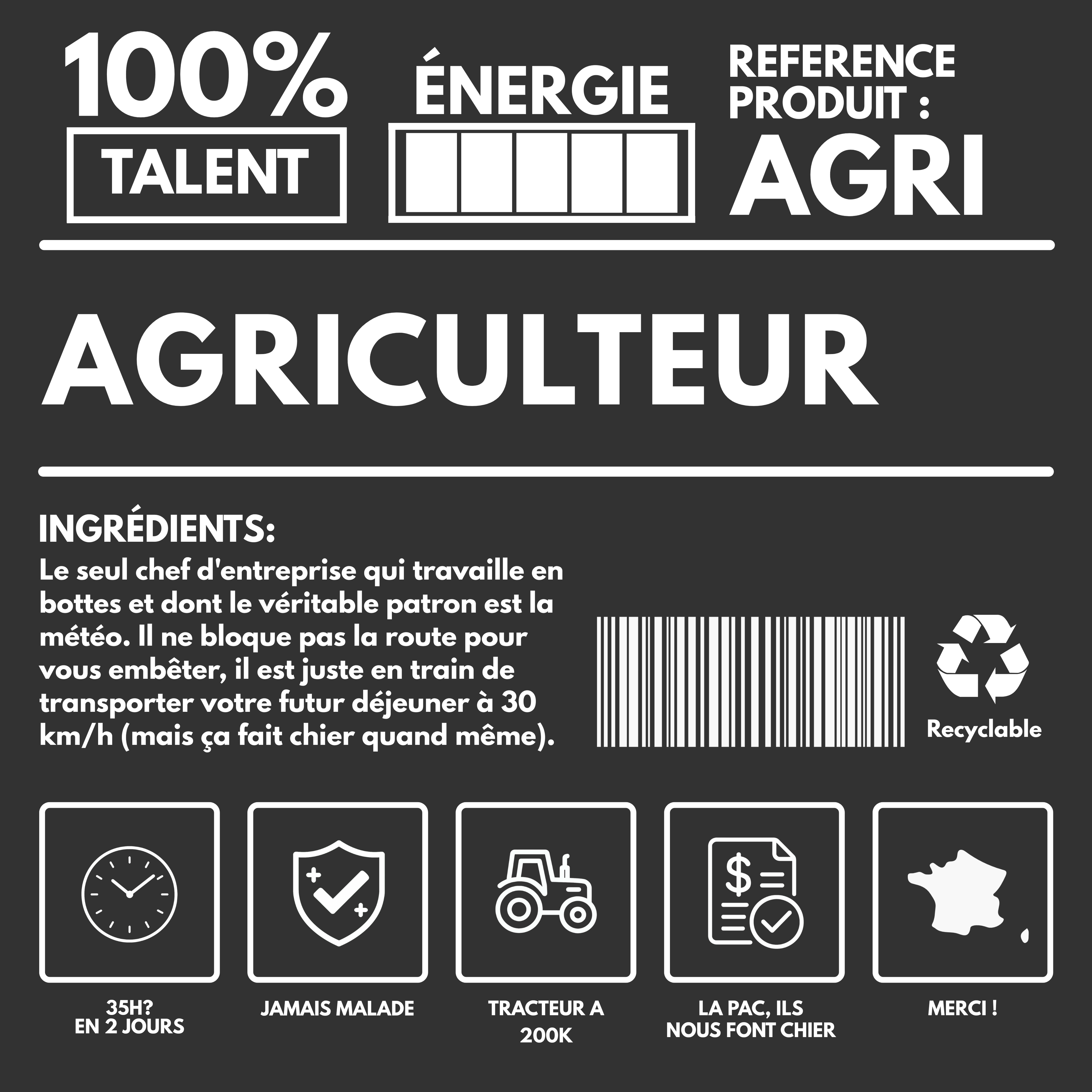 T-Shirt POV AGRICULTEUR